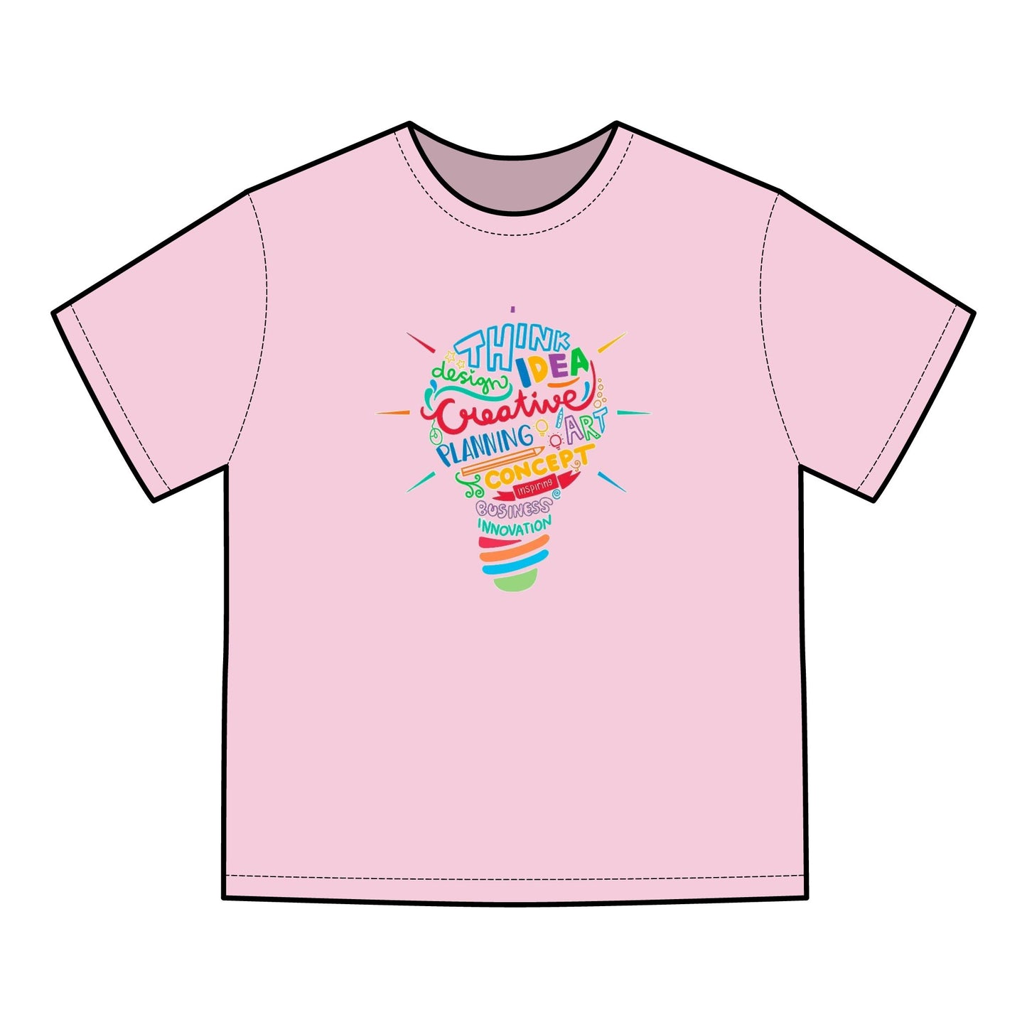 Creative Idea Lightbulb T-Shirt | Unisex ComfortWash® Garment-Dyed Top