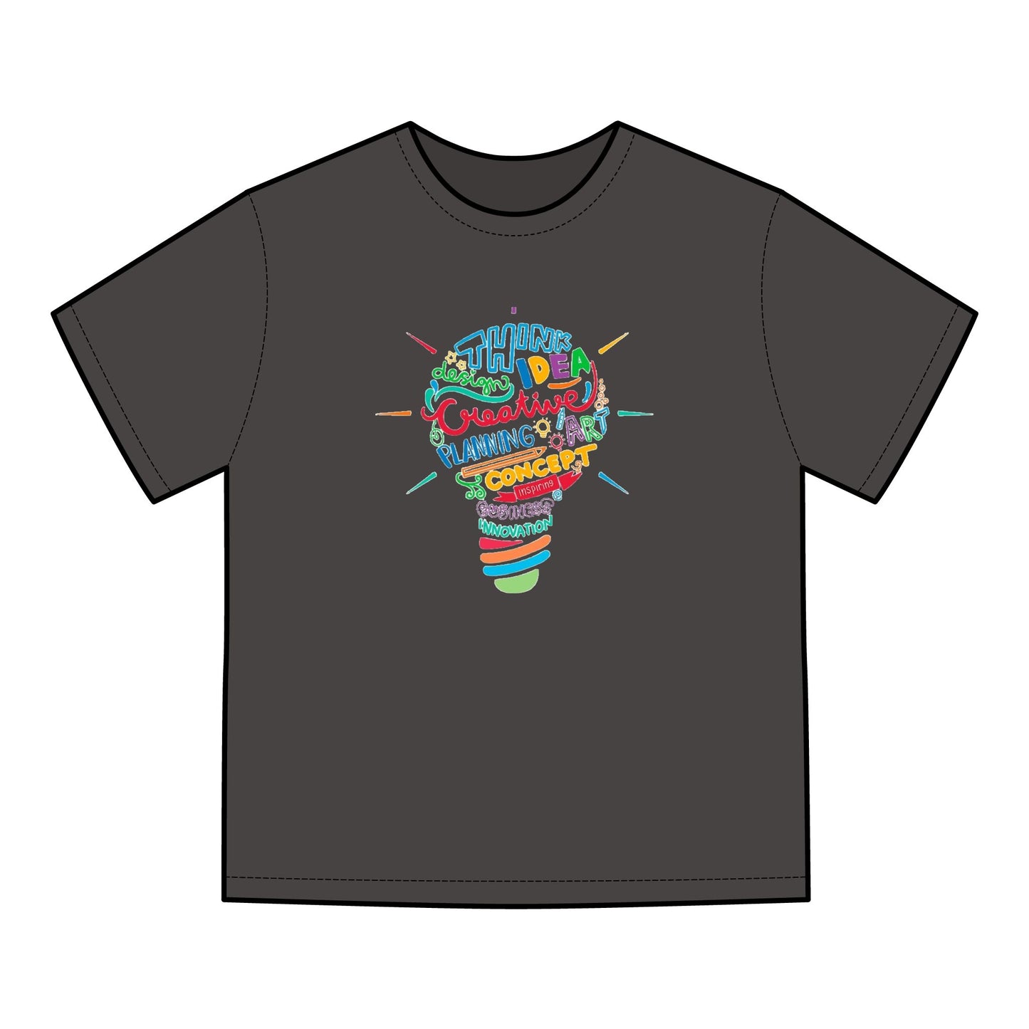 Creative Idea Lightbulb T-Shirt | Unisex ComfortWash® Garment-Dyed Top