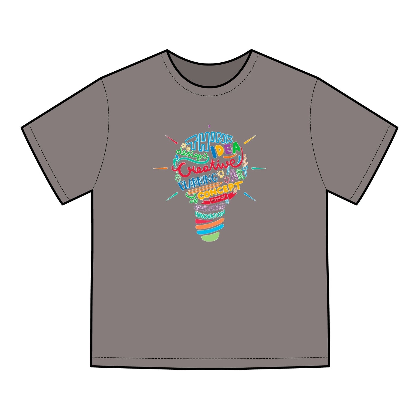 Creative Idea Lightbulb T-Shirt | Unisex ComfortWash® Garment-Dyed Top