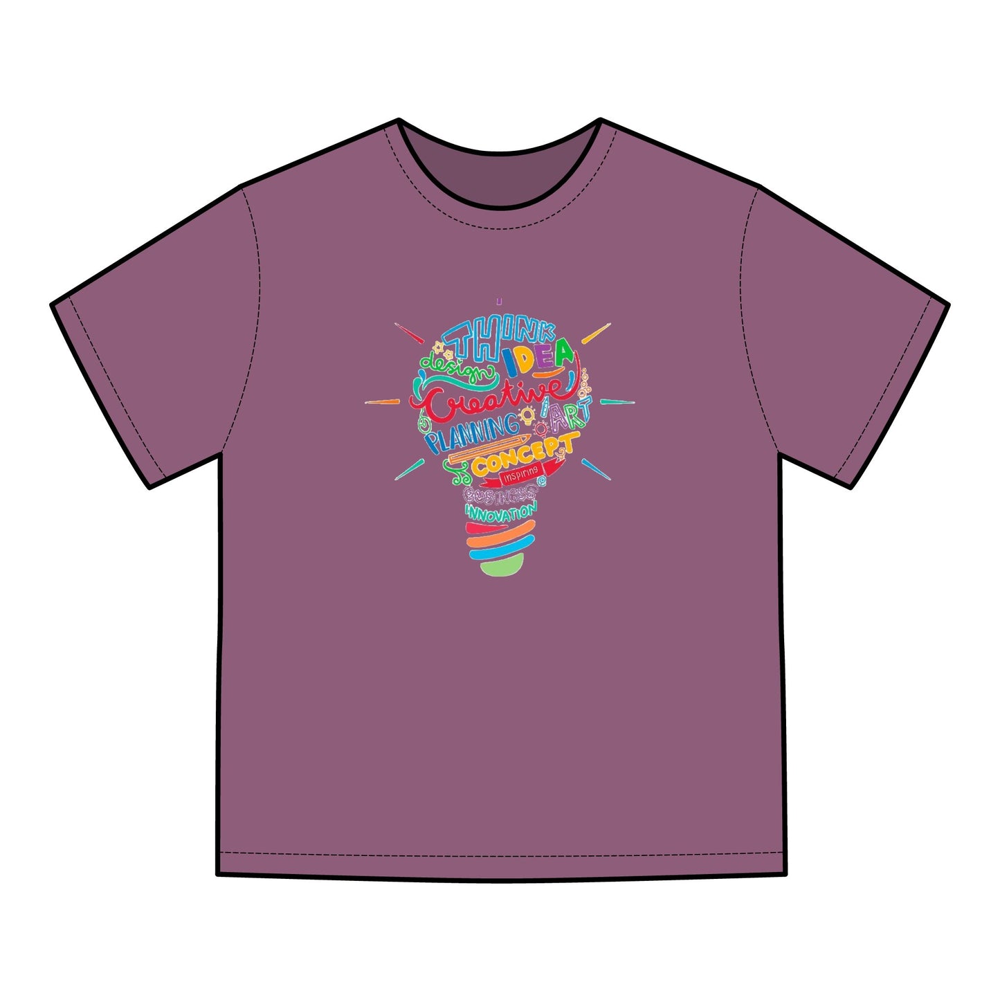 Creative Idea Lightbulb T-Shirt | Unisex ComfortWash® Garment-Dyed Top