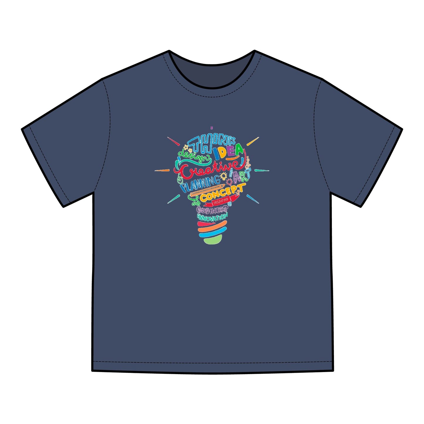 Creative Idea Lightbulb T-Shirt | Unisex ComfortWash® Garment-Dyed Top