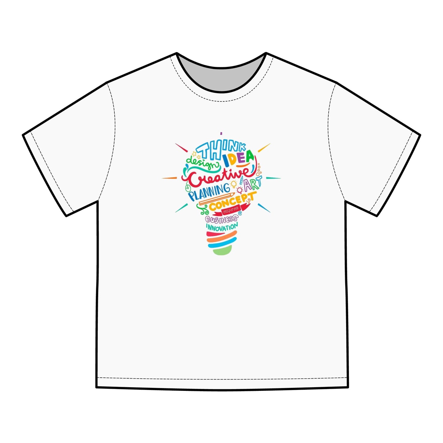 Creative Idea Lightbulb T-Shirt | Unisex ComfortWash® Garment-Dyed Top