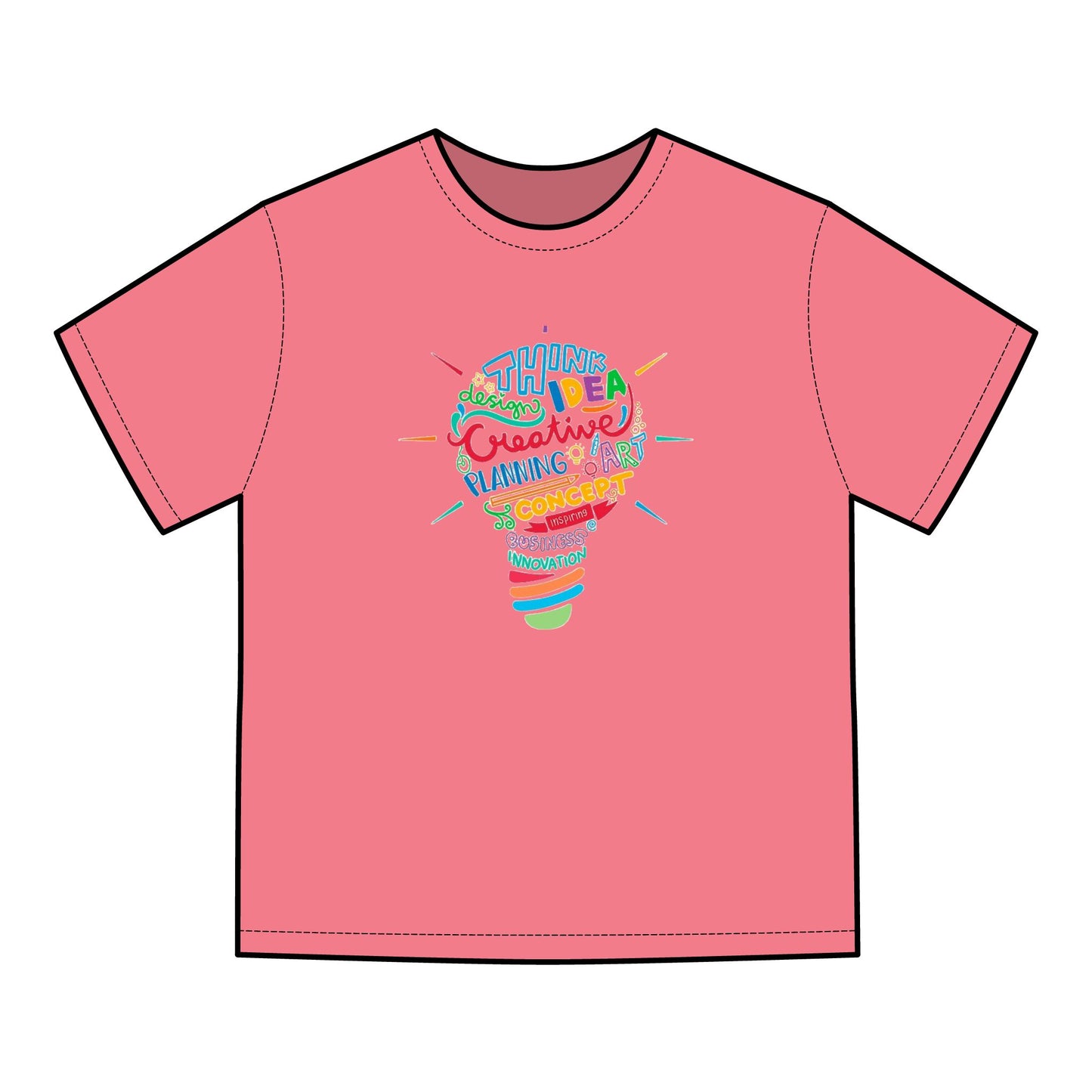 Creative Idea Lightbulb T-Shirt | Unisex ComfortWash® Garment-Dyed Top