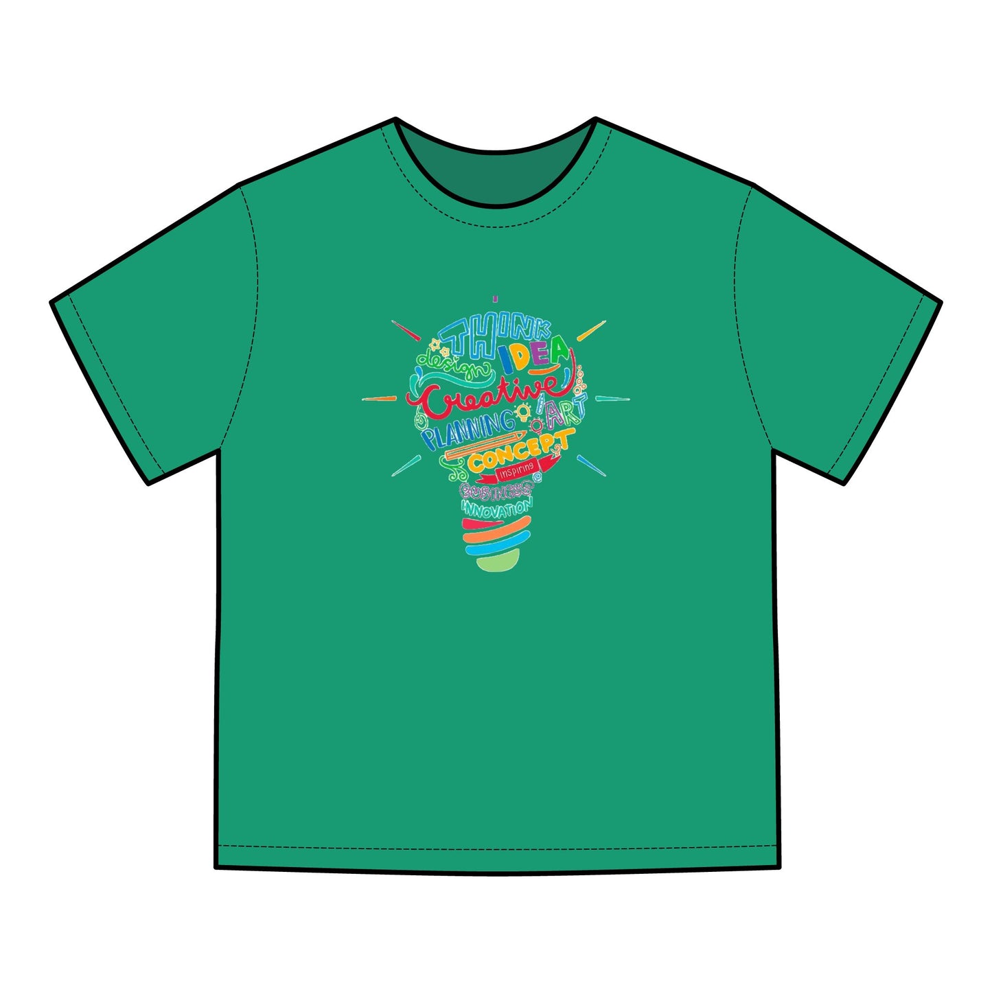 Creative Idea Lightbulb T-Shirt | Unisex ComfortWash® Garment-Dyed Top